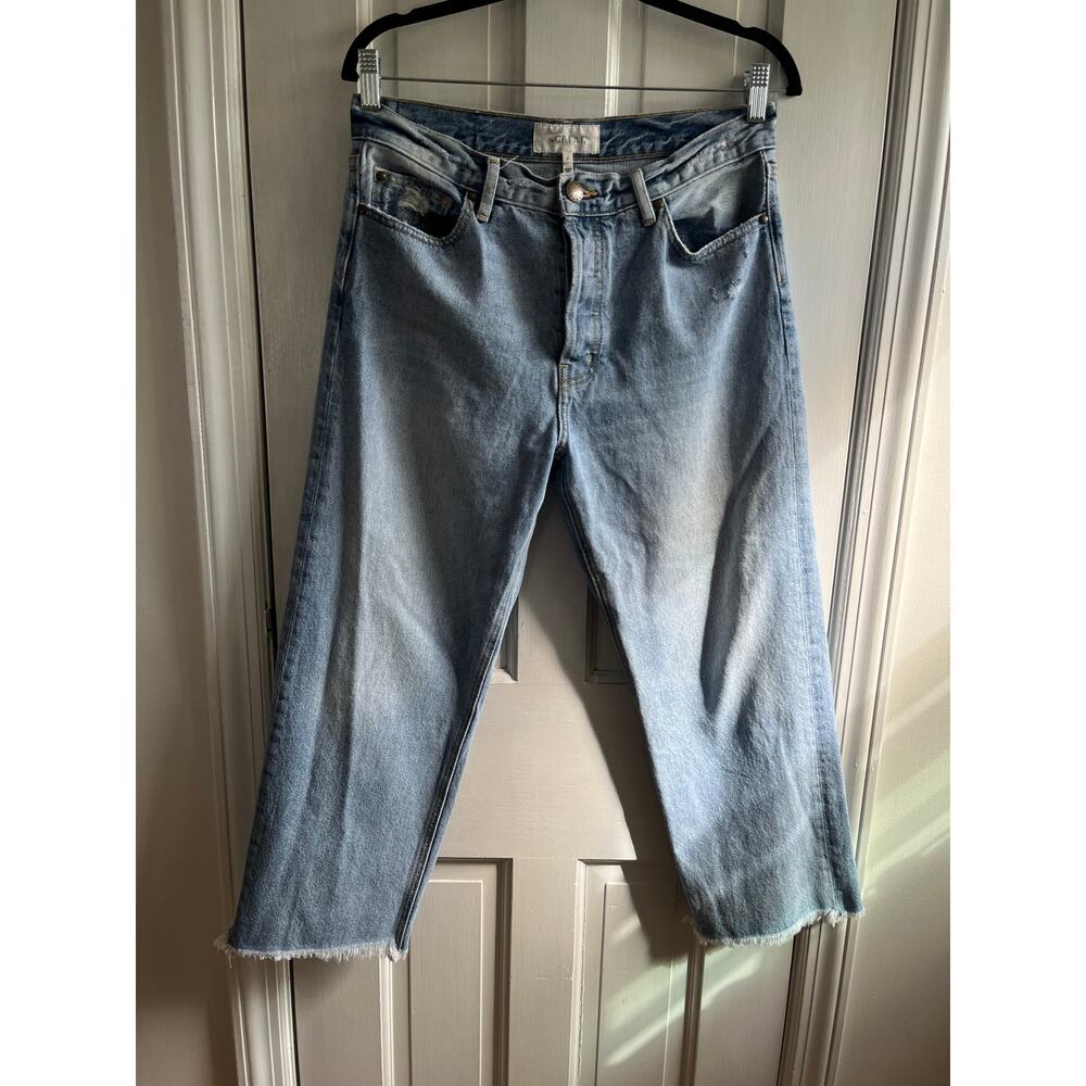 THE GREAT. The Wayne Jean Sz 27 - ✨ Fan Fave ✨ Cropped Wide Leg Raw Hem Denim - Picture 2 of 7